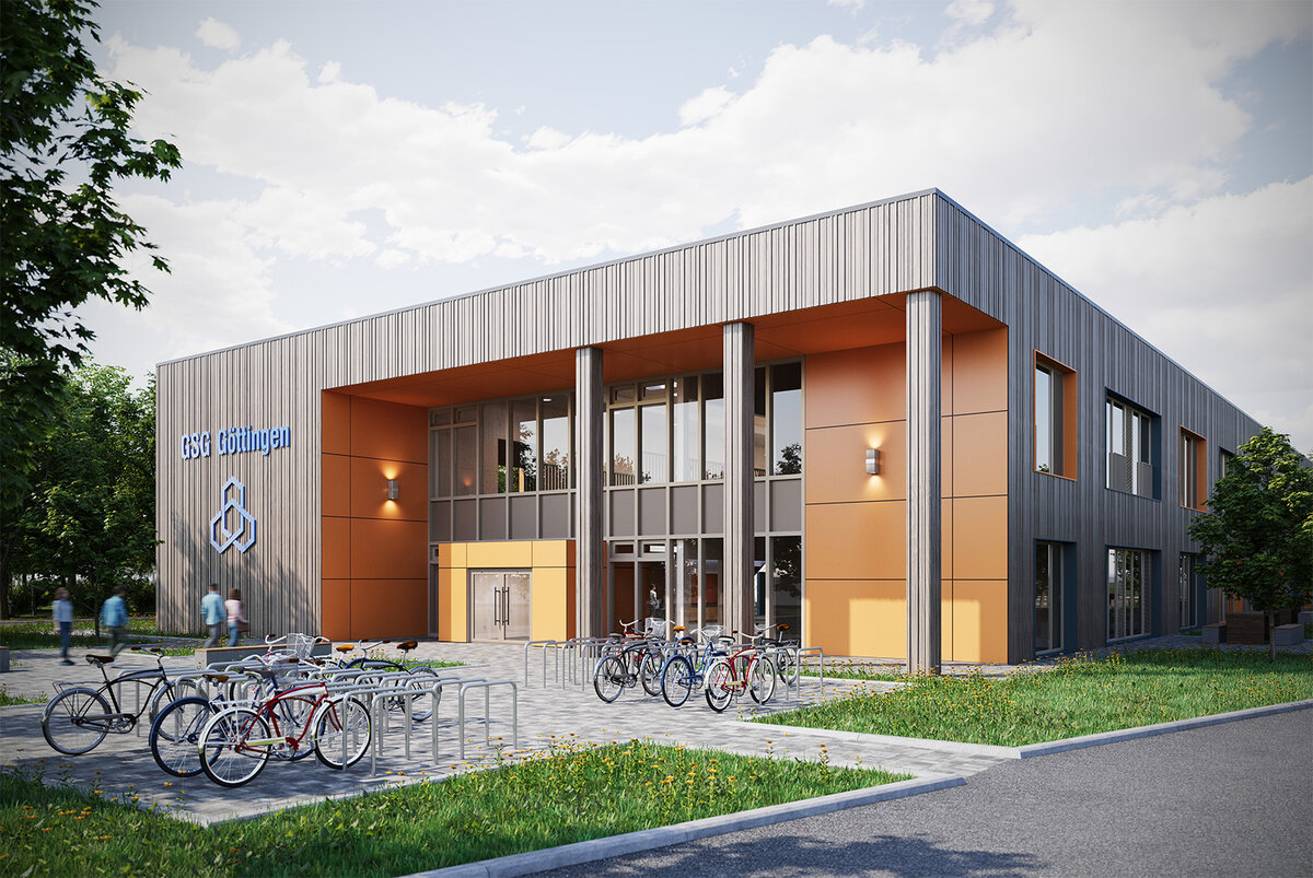 Schulneubau in Holzhybridbauweise